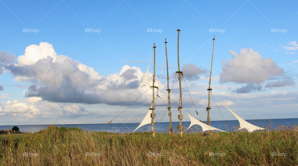 Old sails in Smygehuk, Skåne Sweden.