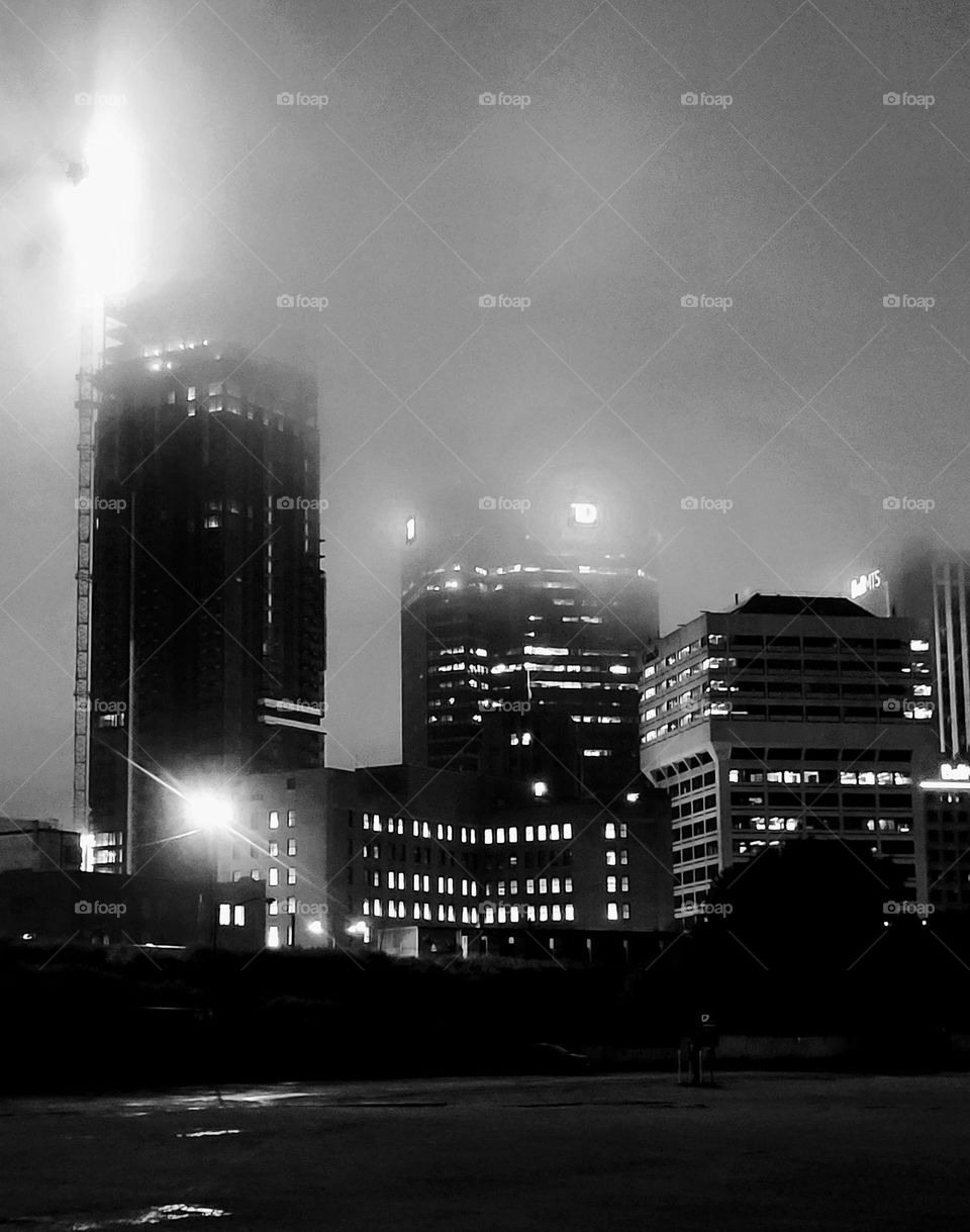 City lights at night