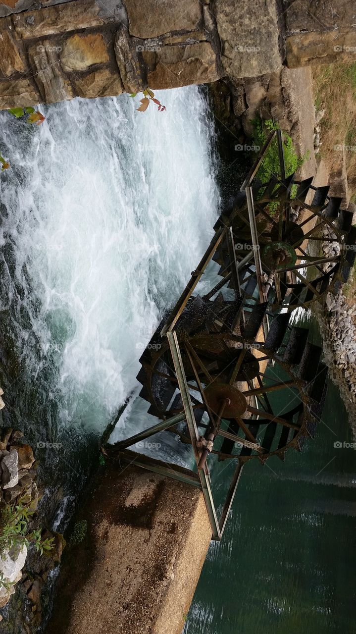 water flowing wheels