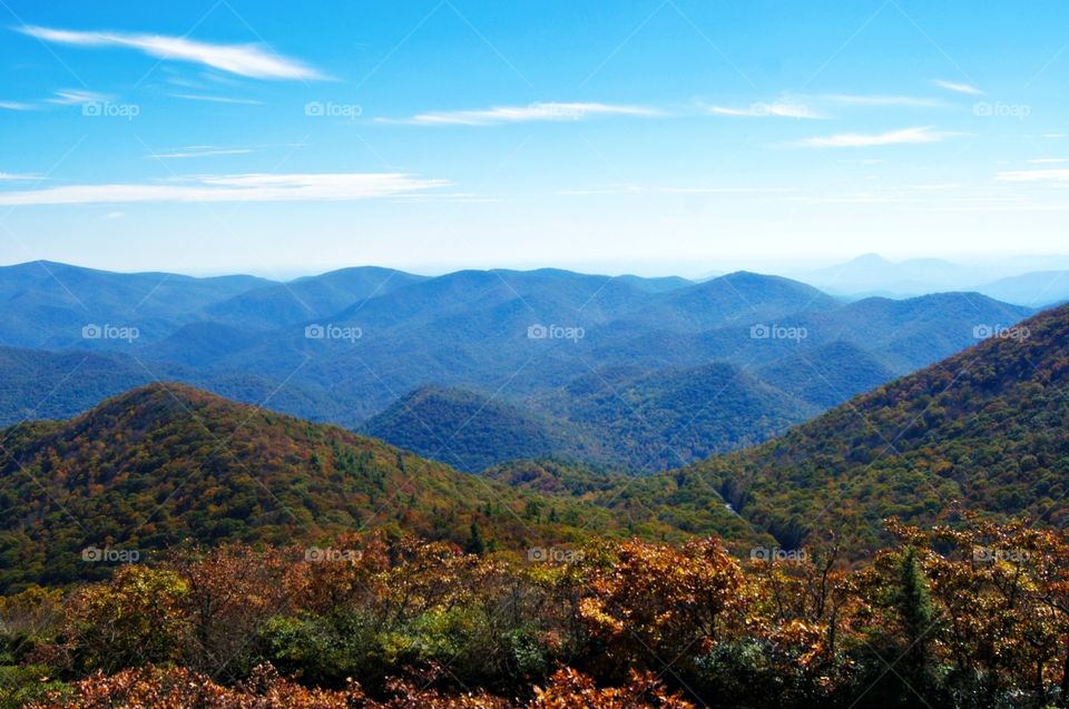 Mountain view during autumn