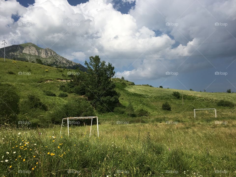 Football field in italy