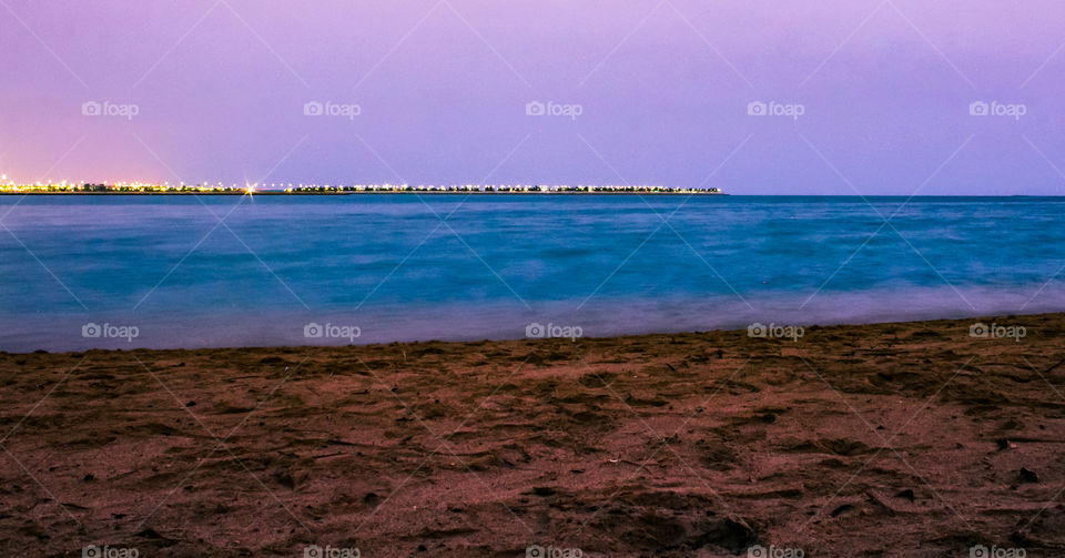Yanbu beach in after sunset