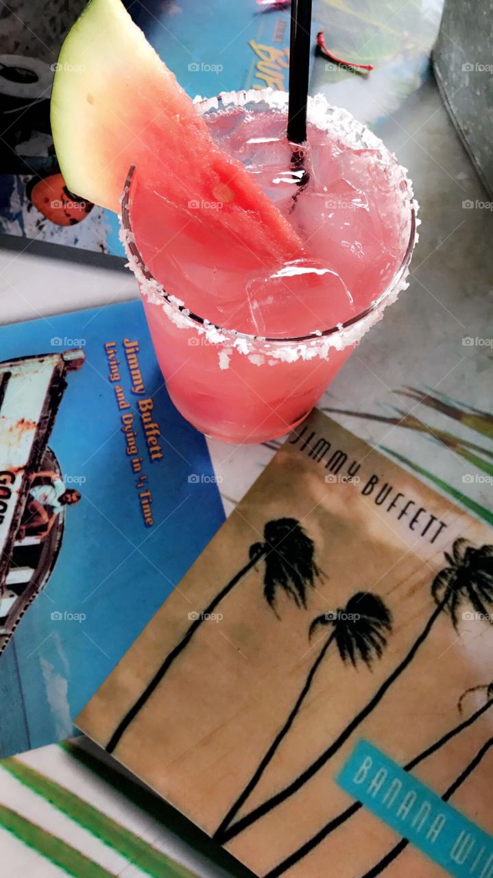 When in doubt, order pink. Cocktails. jimmy Buffett at Margaritaville 