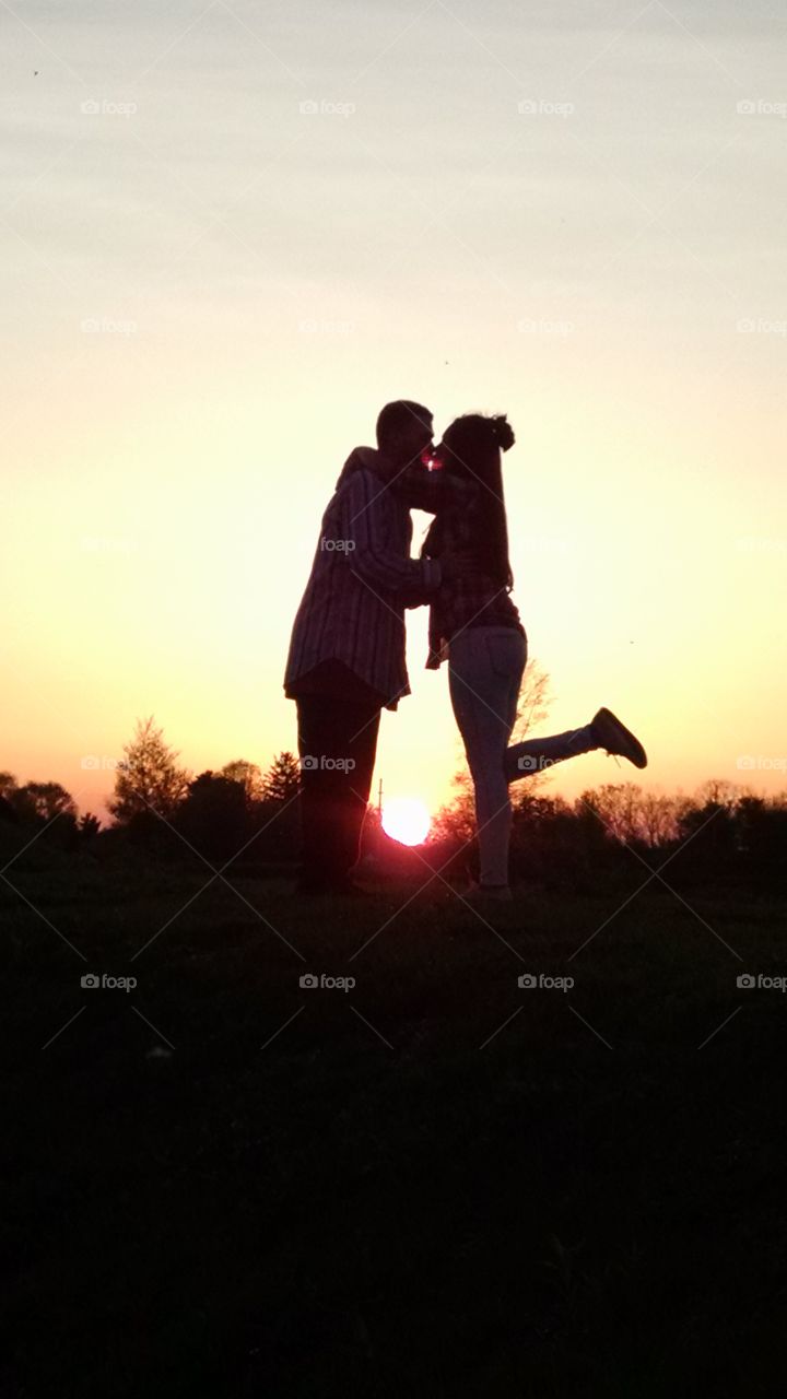 love in the sunset