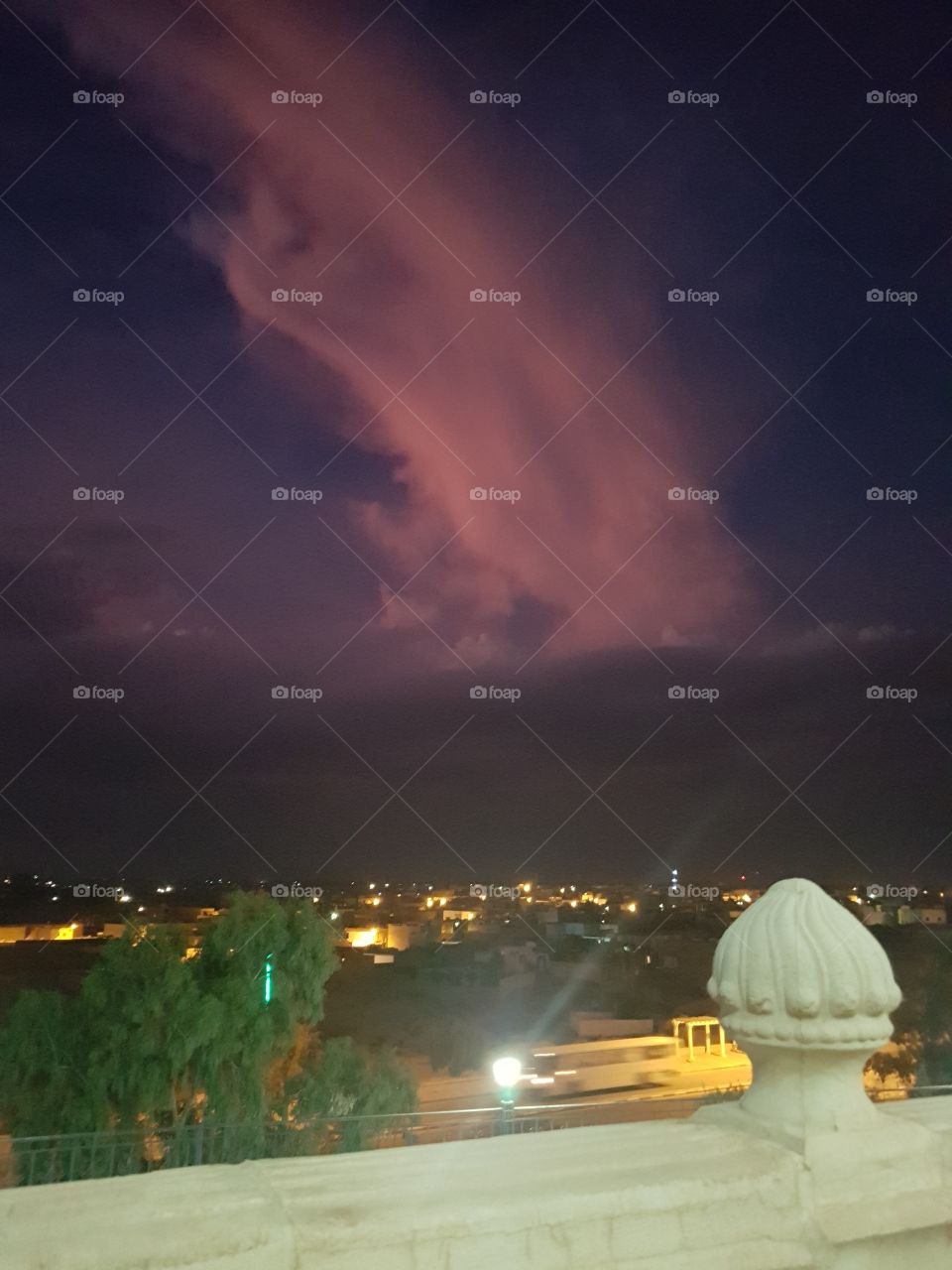 evening sky south Tunesia Gafsa