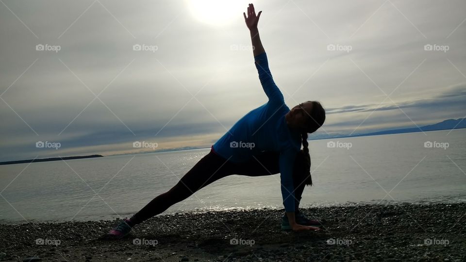 yoga silhouette