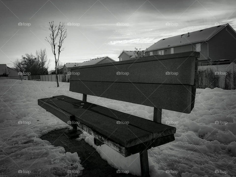 Dark bench