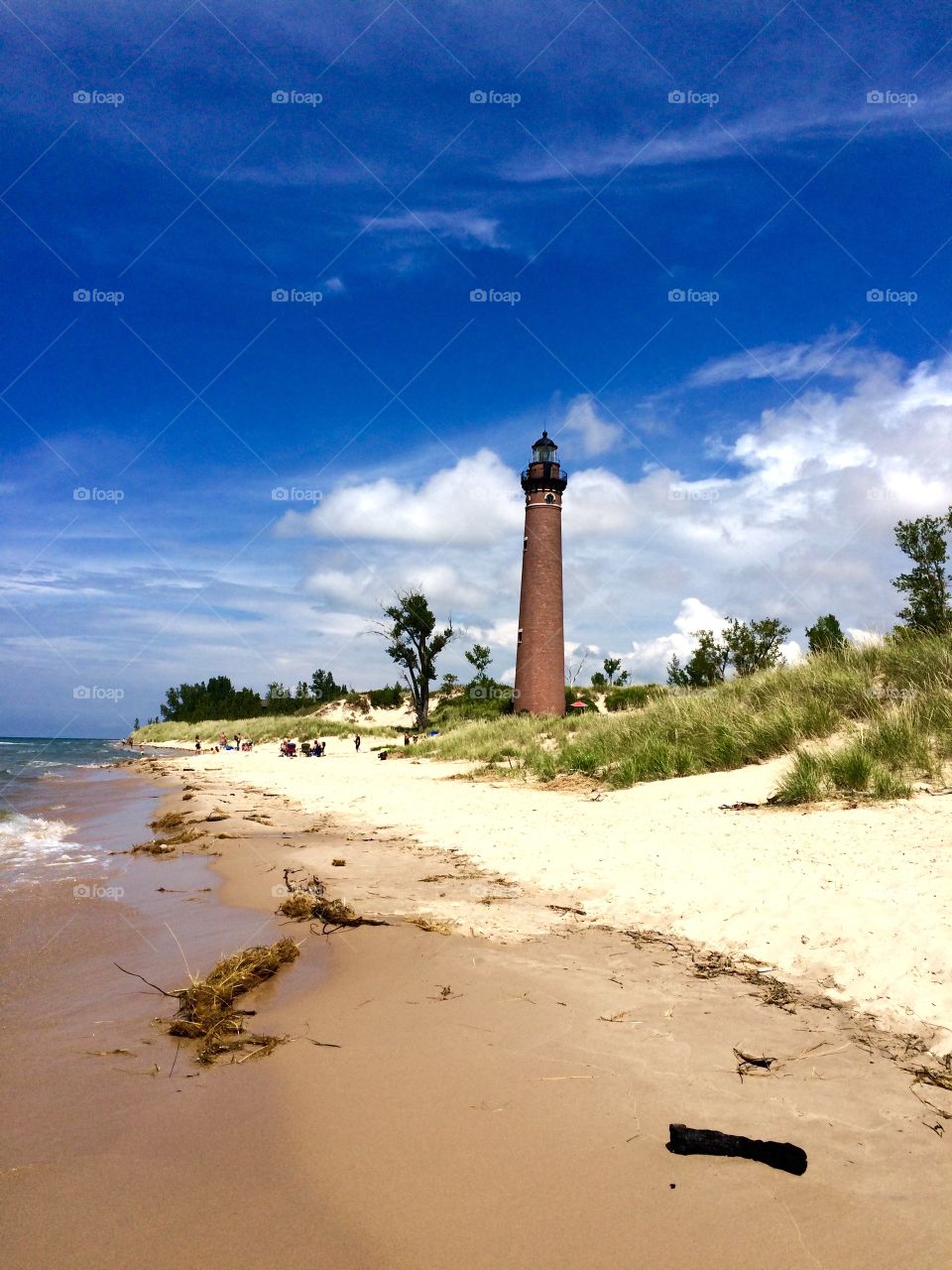 Lighthouse. Little Sable Point lighthouse and beach in Mears, MI