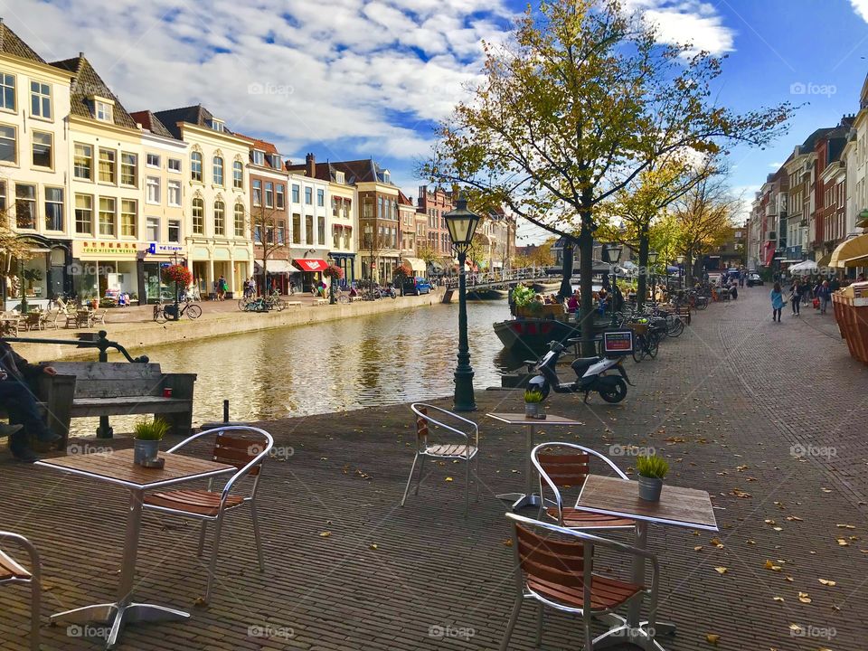 By the canal in leiden
