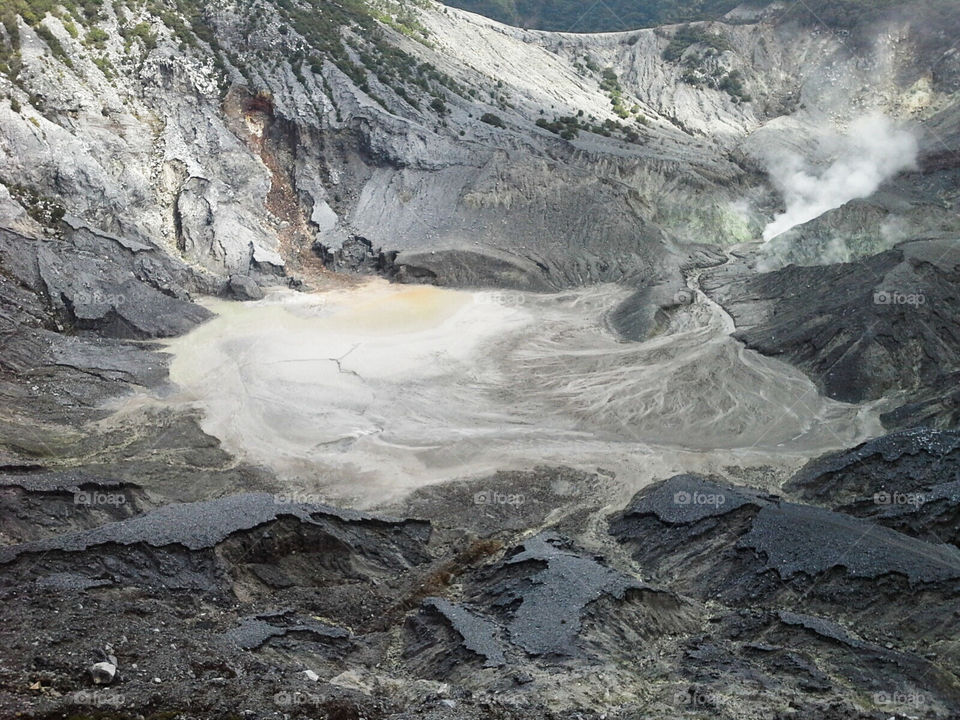 The volcano crater