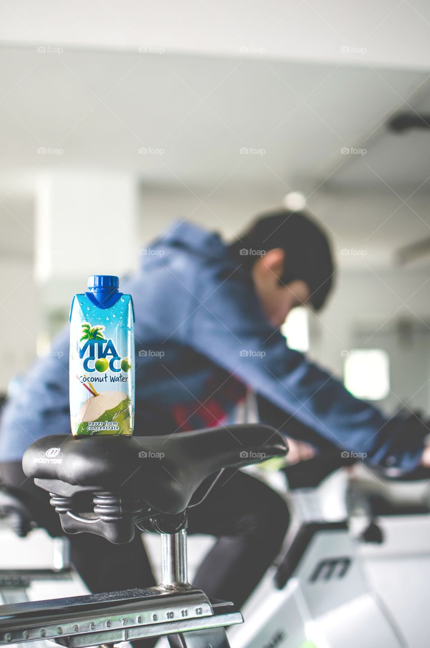 At the gym with VitaCoco