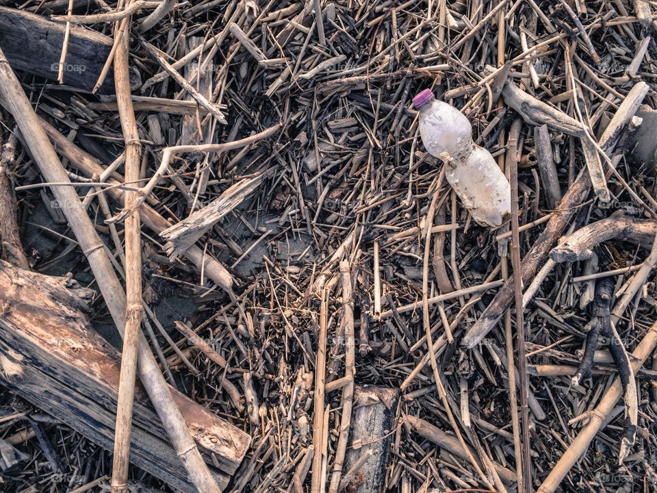 Plastic bottle abandoned