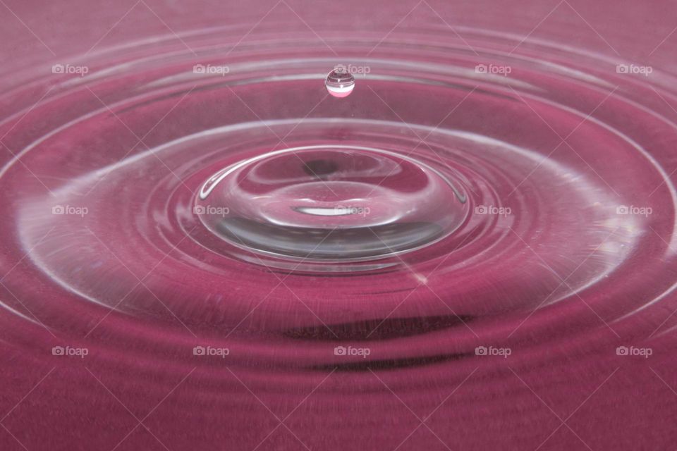 Water drop in midair
