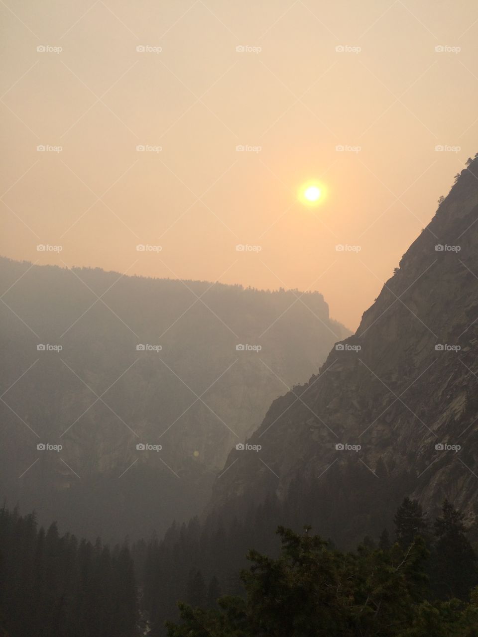 Sunset in the mountains