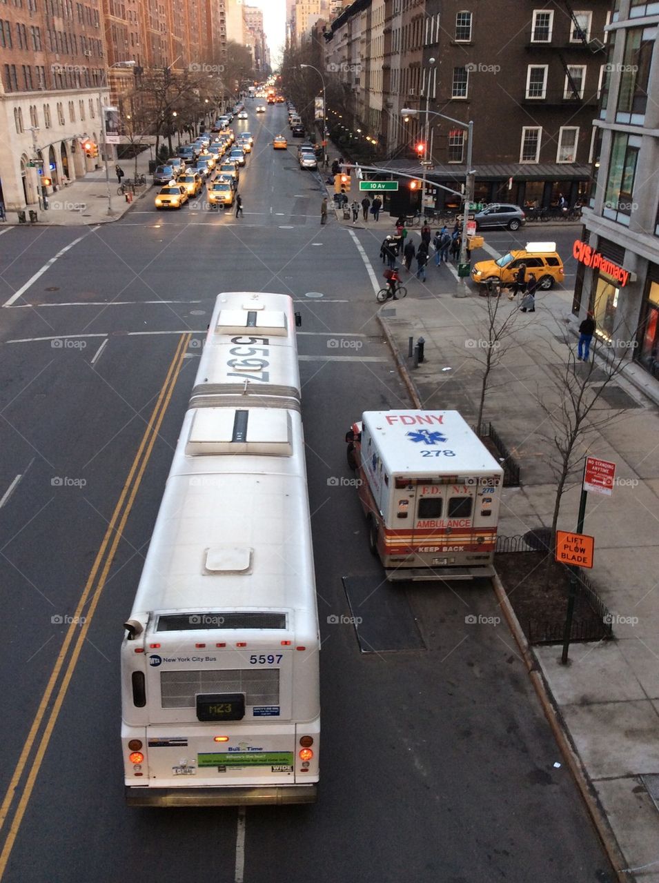 New York City street from the High Line