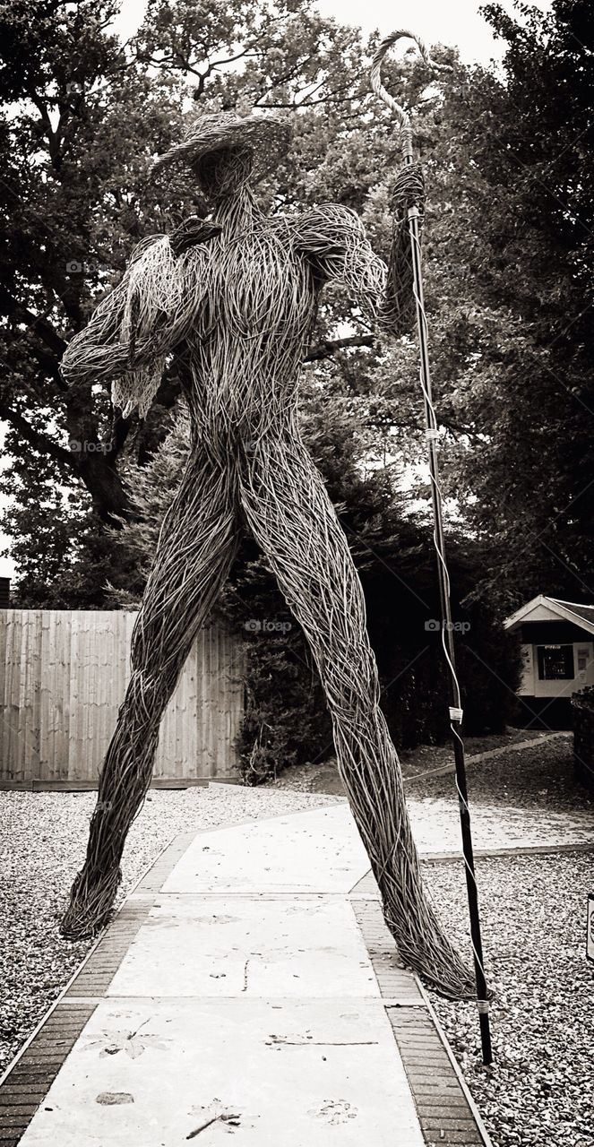 Black and white giant wicker man 