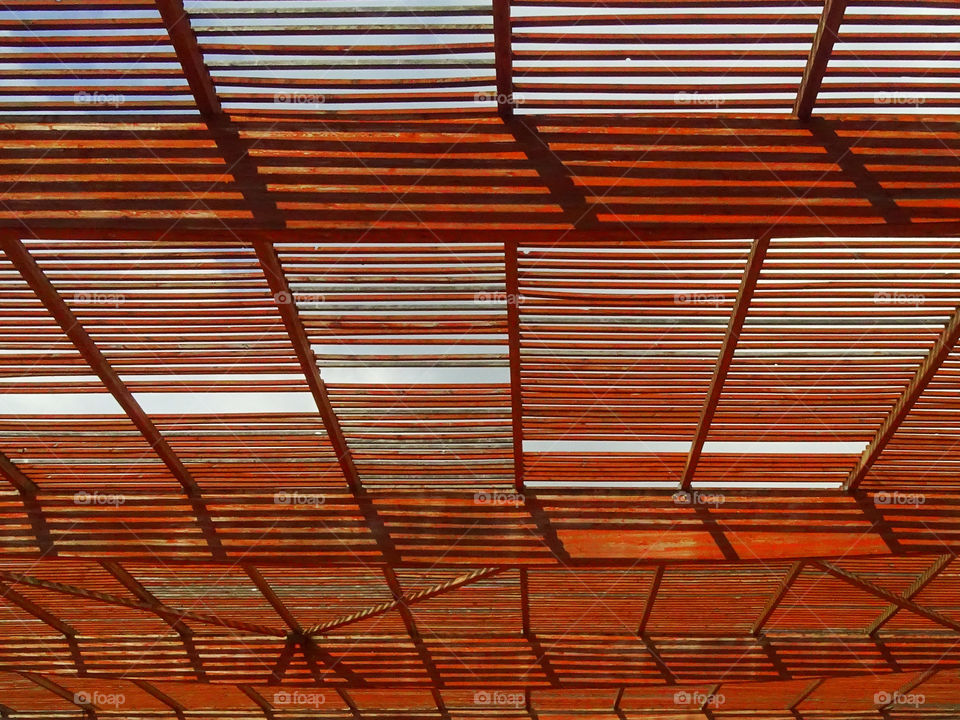 The shadows of the roof