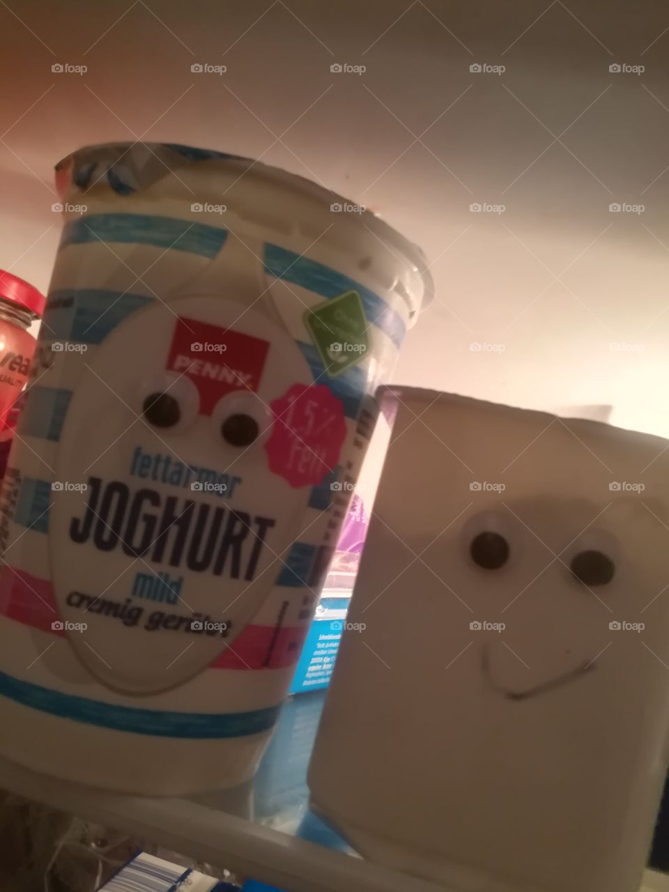 Joghurt Quark Augen smiley