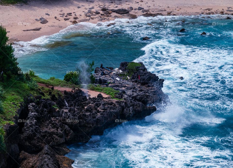 Nature view from of beach in Indonesia