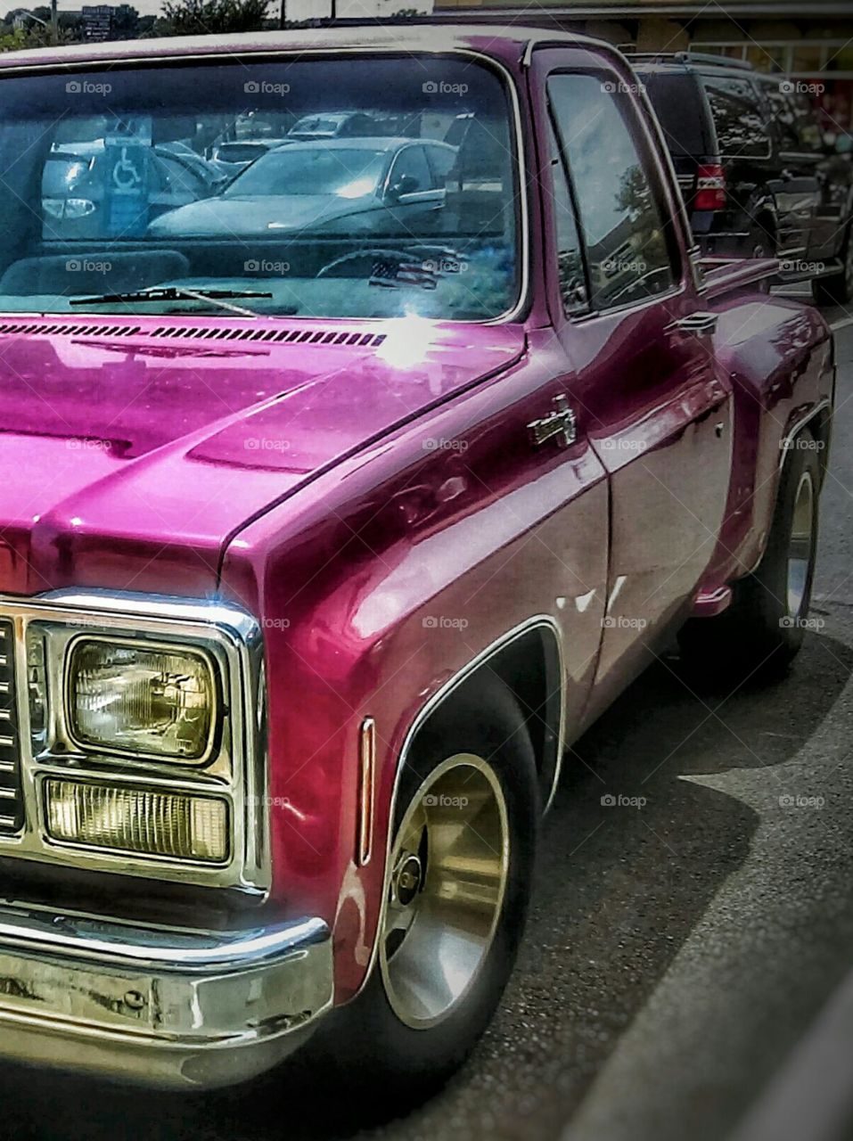 Magenta 1978 Chevy Silverado