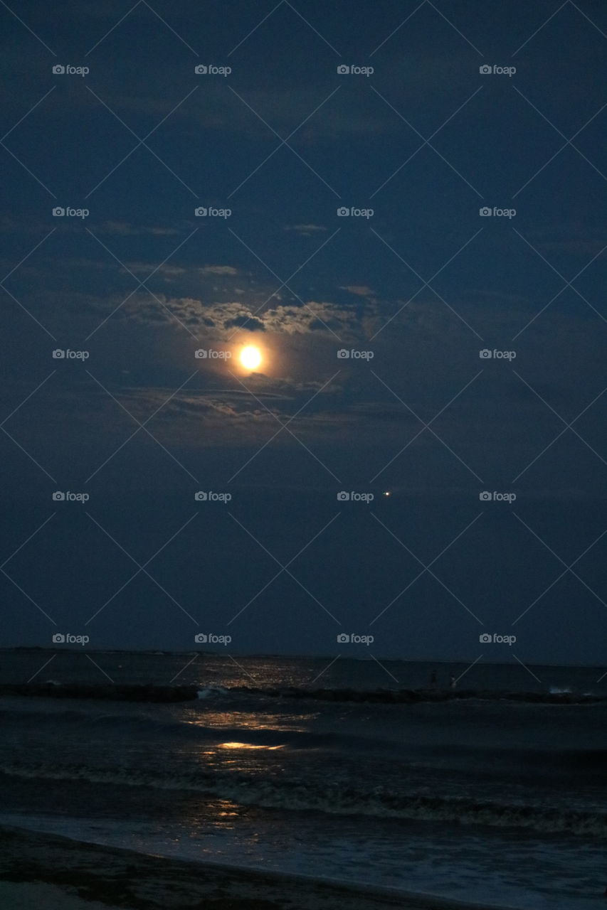 Night time at the beach