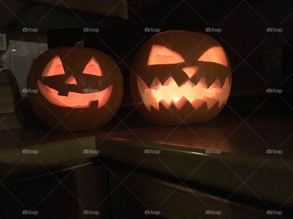 Pumpkin, Halloween, Lantern, Light, Eerie
