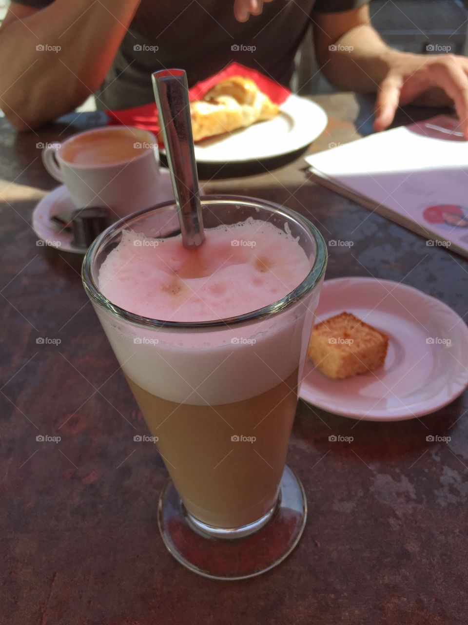 Coffee Break under an umbrella in Switzerland 