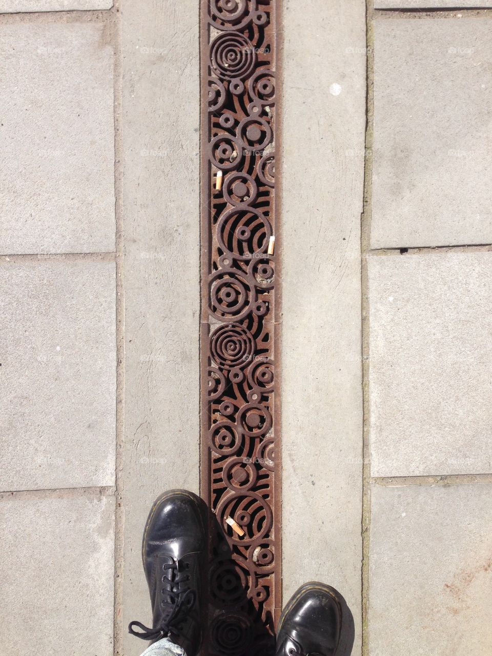 Circles on the streets of Aarhus.