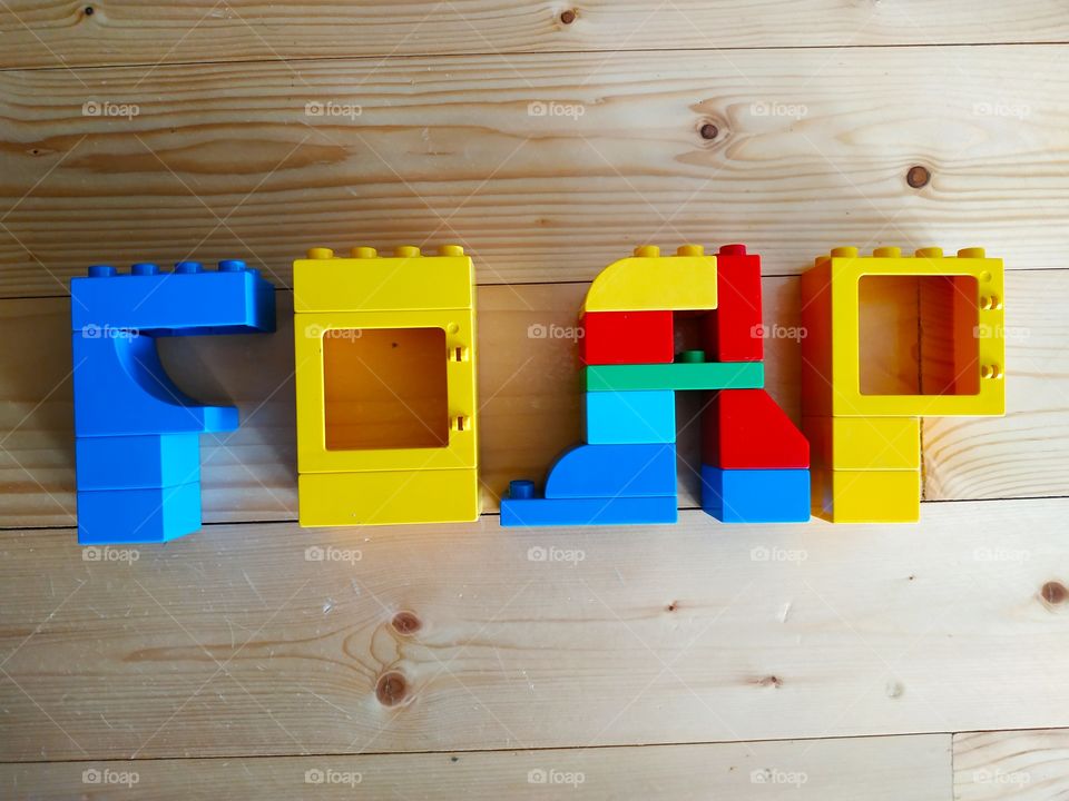 foap Lego on the wood