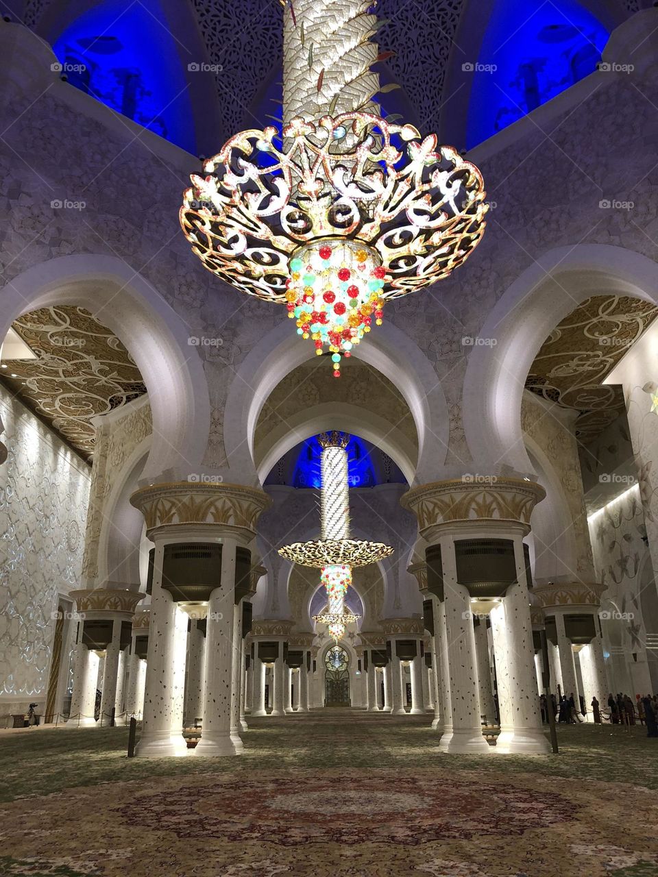 El interior de una Mezquita