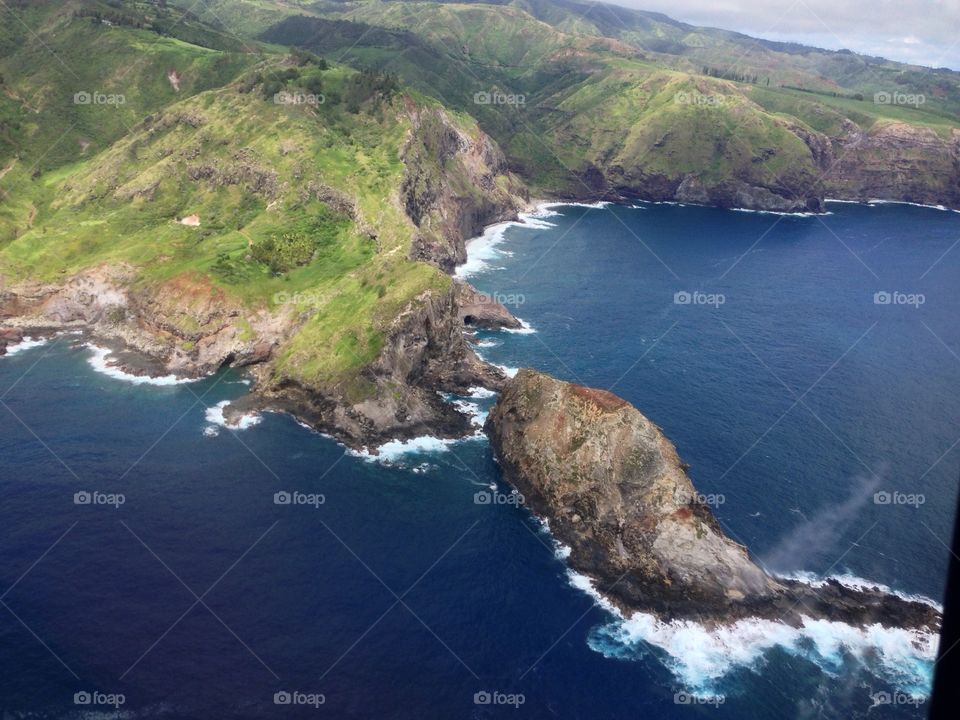Helicopter view of Maui . Helicopter view of Maui 
