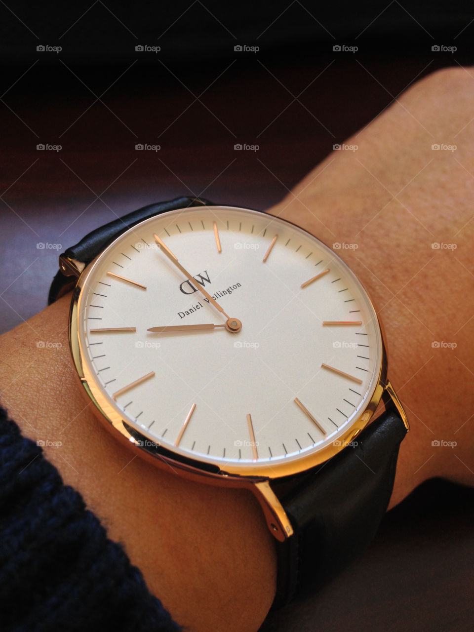 clock time watch leather by itsAus