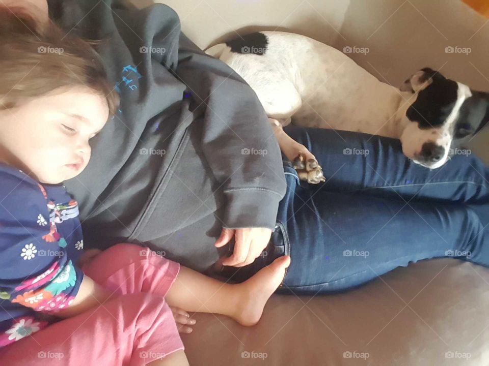 Mommy must be comfy. Naptime together.