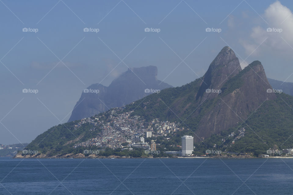 Two Brothers Mountain in Rio de Janeiro Brazil.