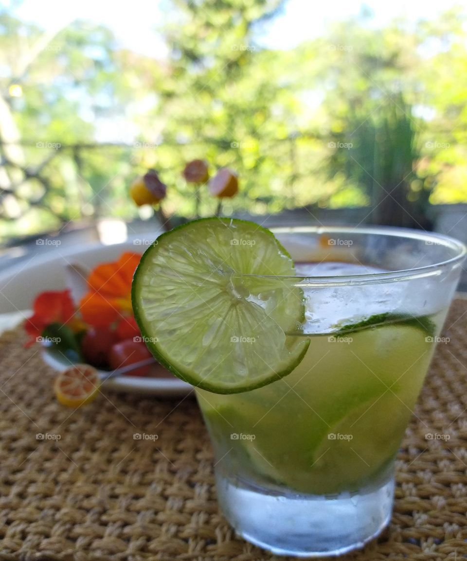 A special and delicious drink called  caipirinha in a sunny Sunday!