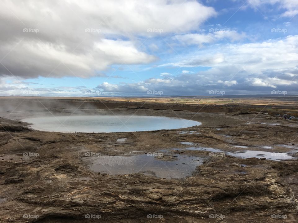 Hot spring in Iceland 