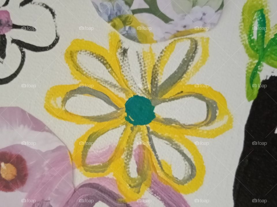 a painted flower