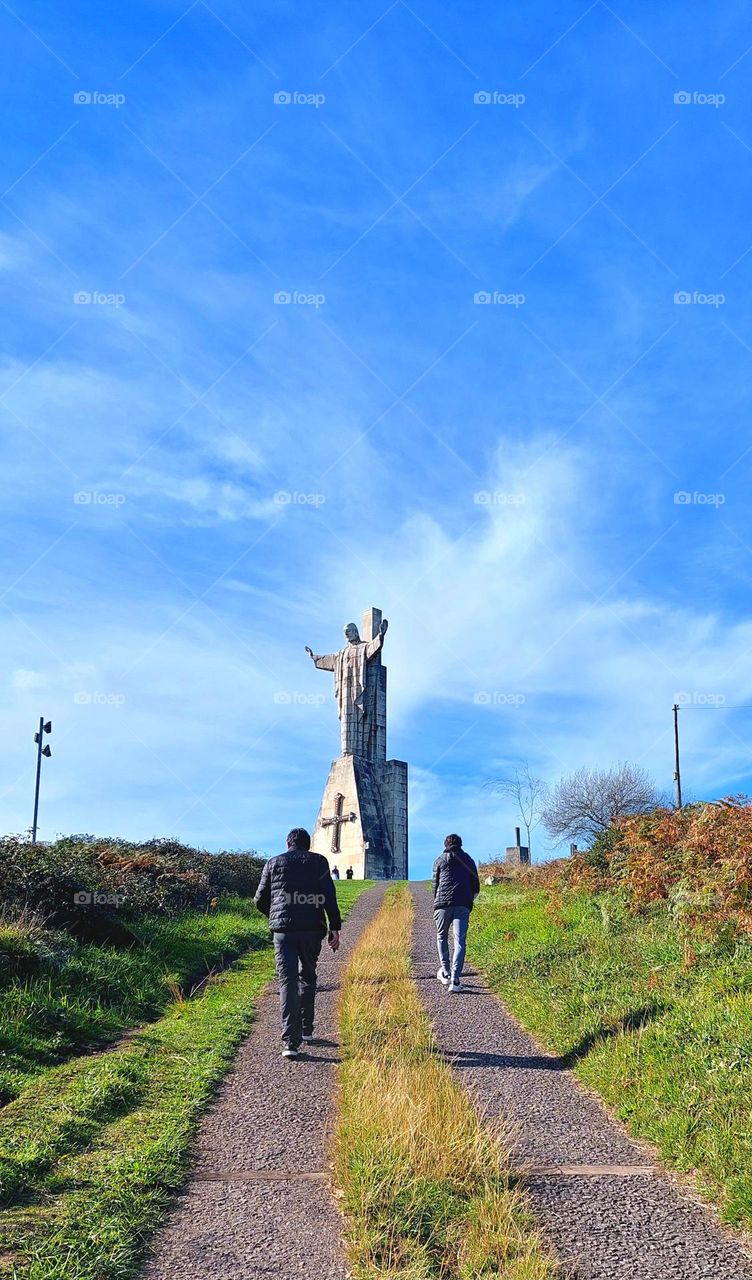 walking towards the sky