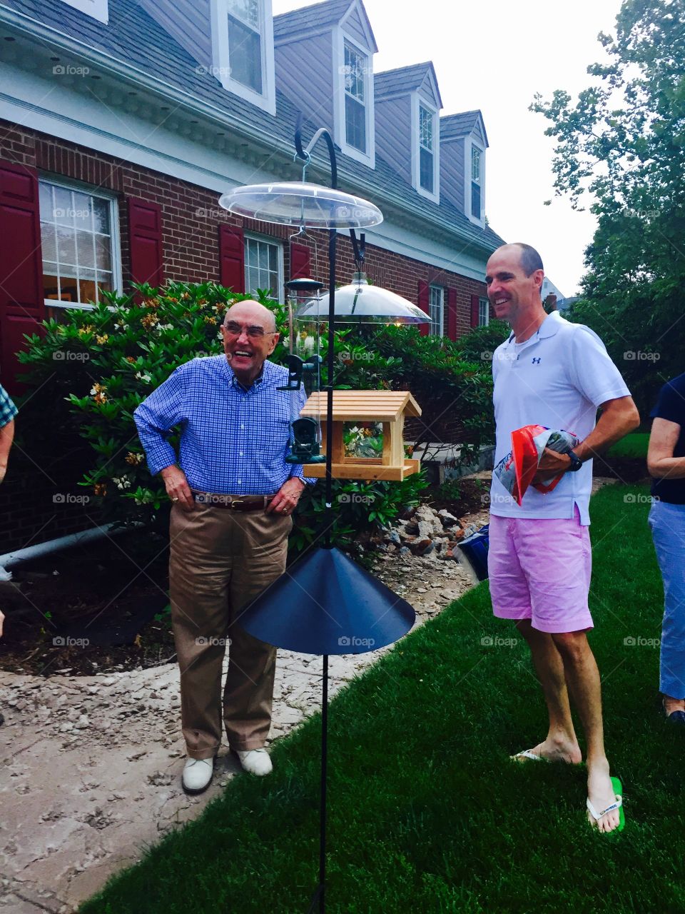 Portrait of two happy man