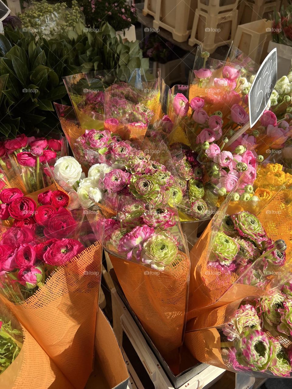 Springflowers on the market