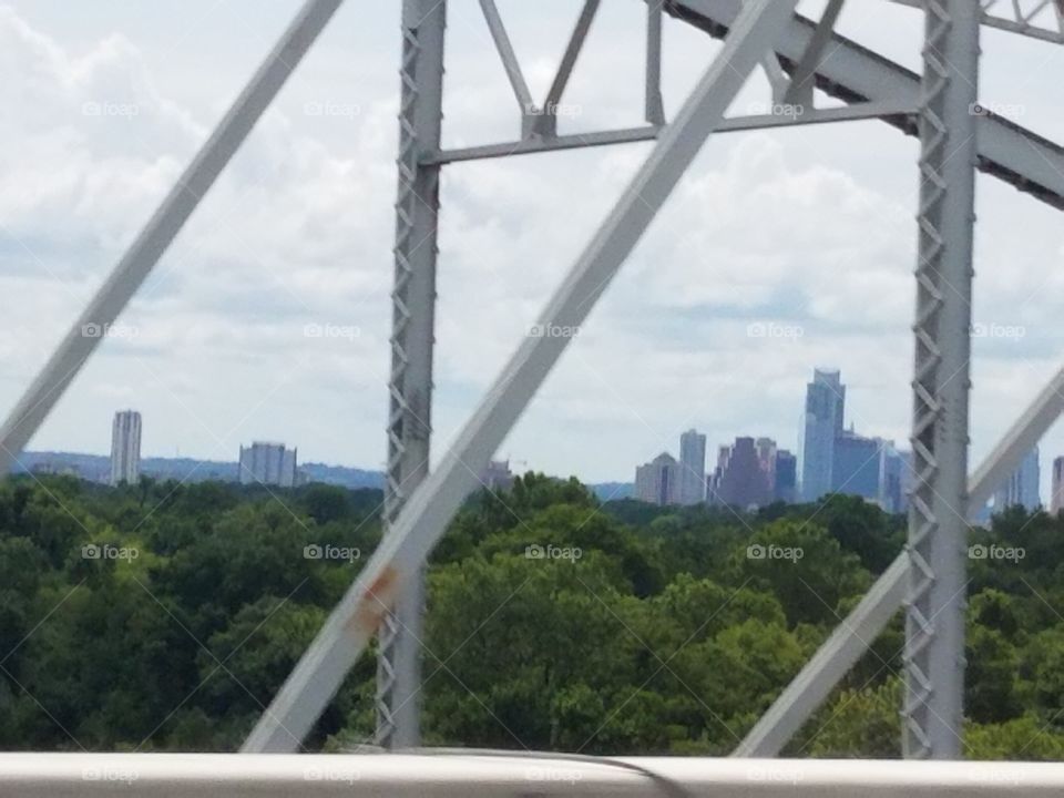 downtown Austin from bridge