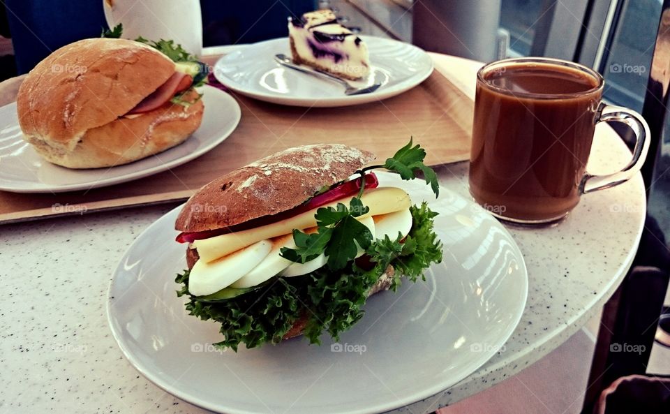 Big breakfast . Big nice breakfast with a treet at Arlanda airport Sweden 