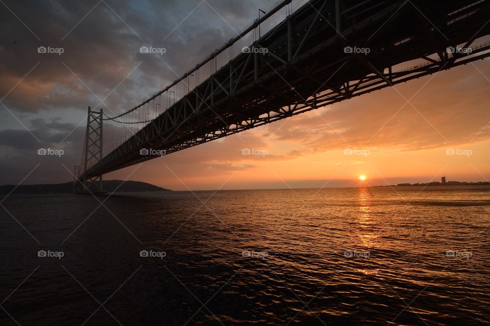 Sunset and bridge