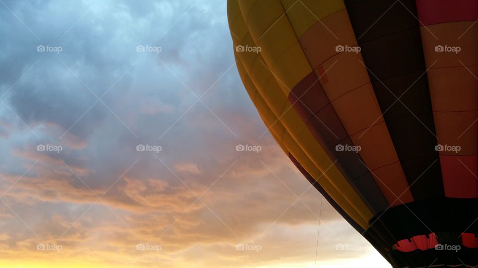balloon sunset