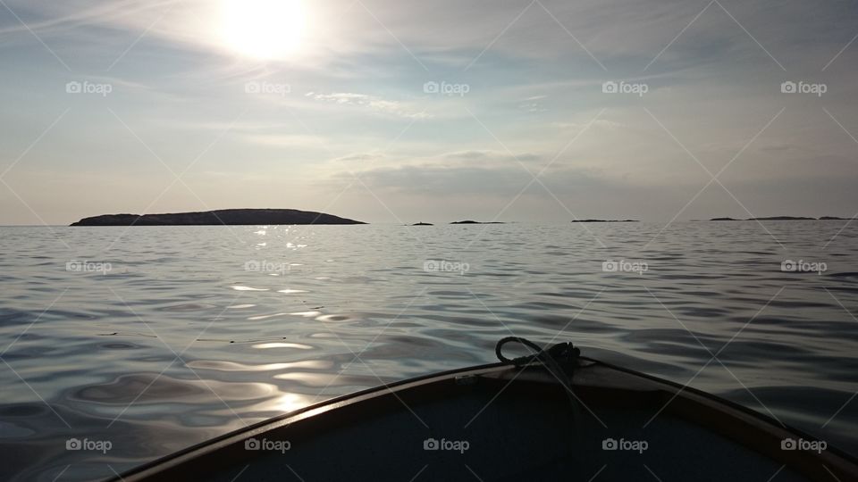 Close-up of boat on sea