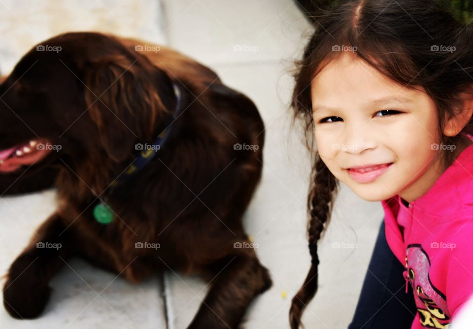 Girl and her dog