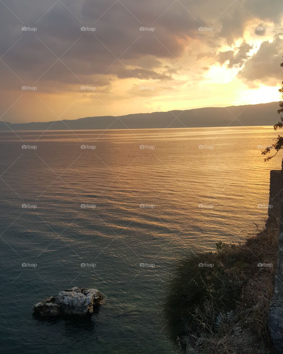 Amazing sunset, Ohrid lake, Macedonia