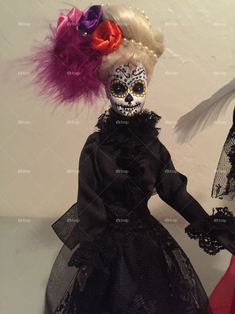 Día de los muertos custom painted doll