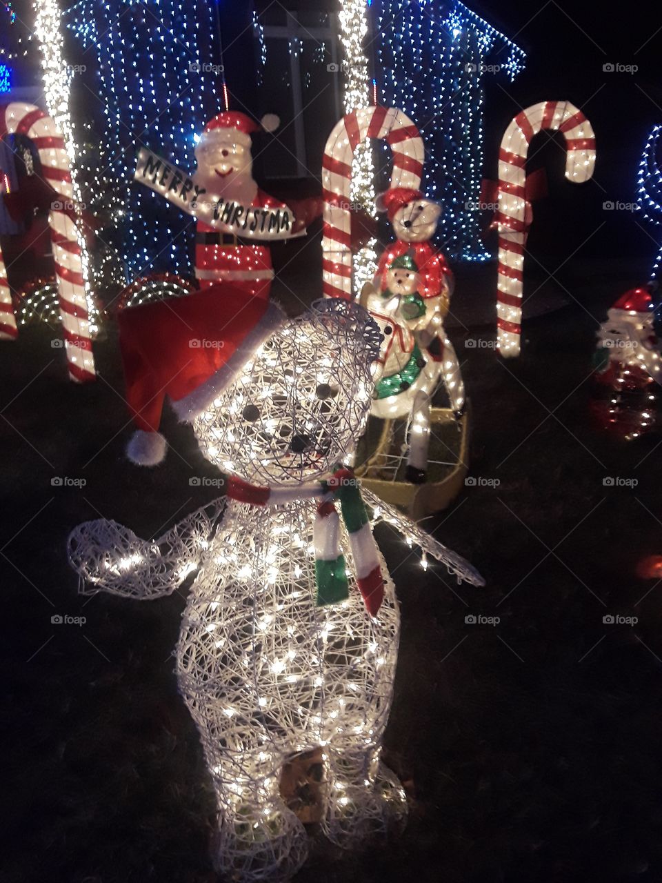 Light Up Christmas Bear Yard Art