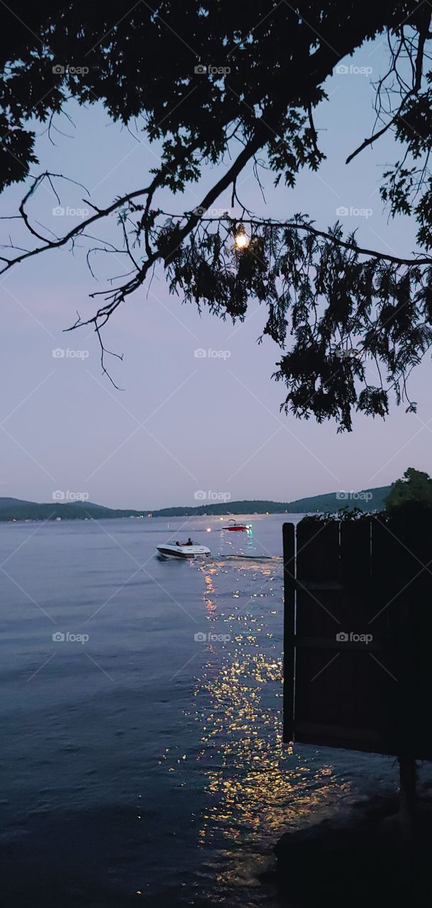 Boating under the moonlight!